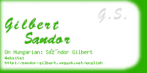 gilbert sandor business card